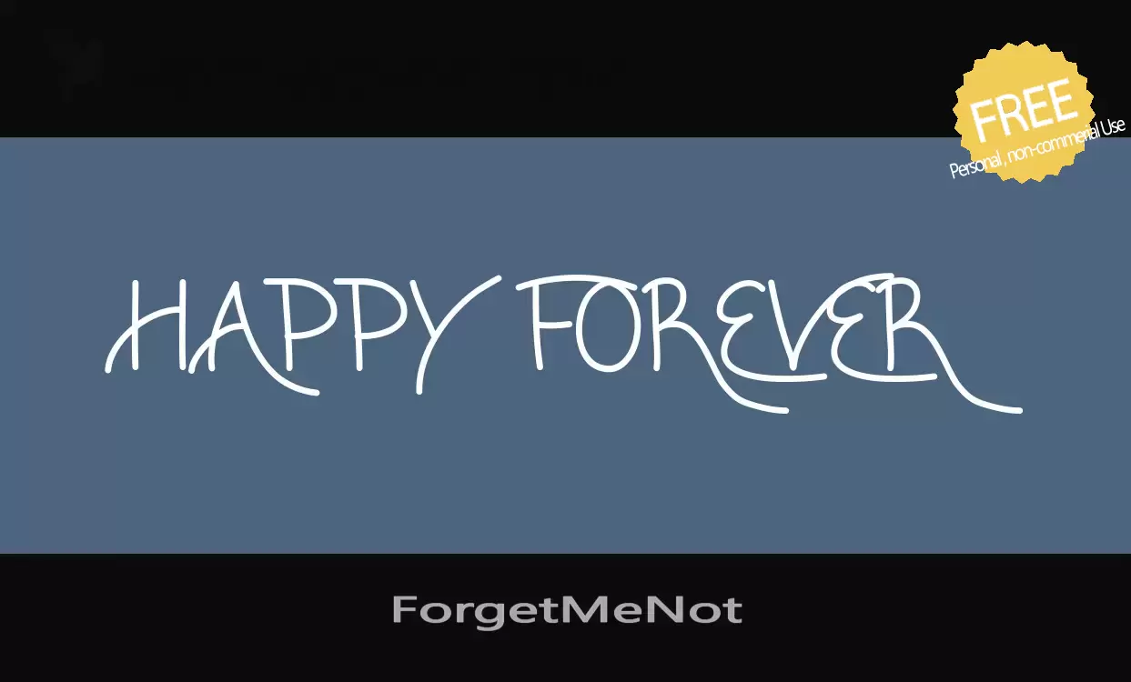 Font Sample of ForgetMeNot