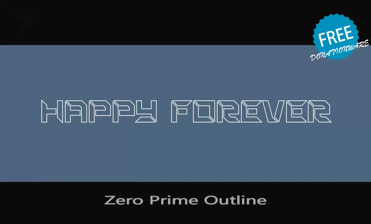 Font Sample of Zero-Prime-Outline