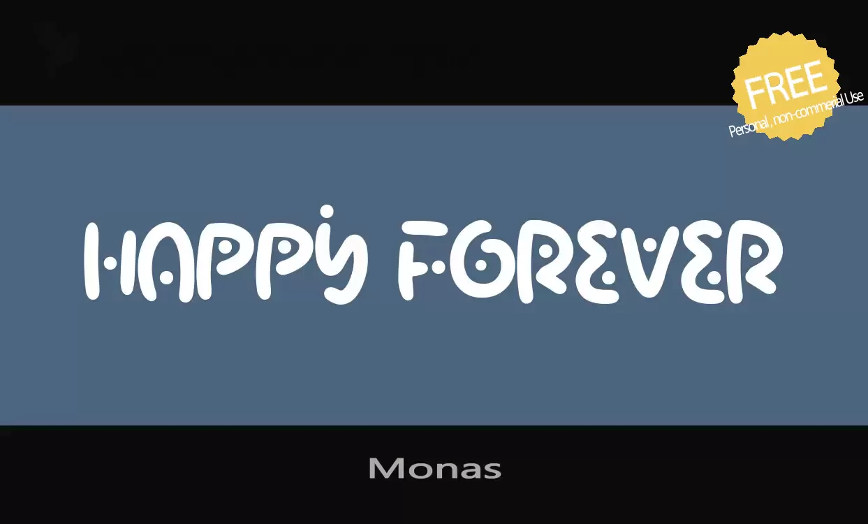 Font Sample of Monas