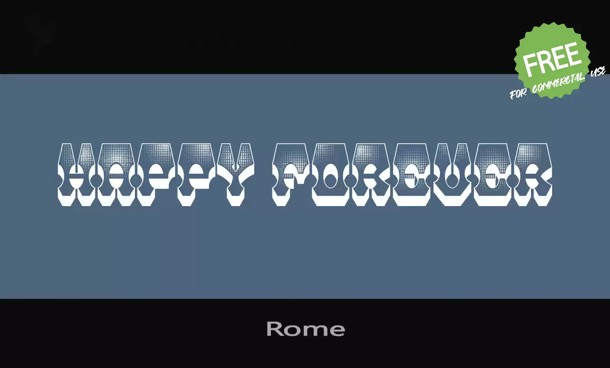 Font Sample of Rome