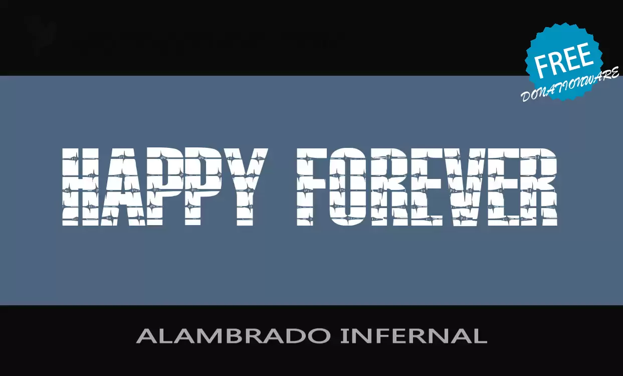 Font Sample of ALAMBRADO-INFERNAL