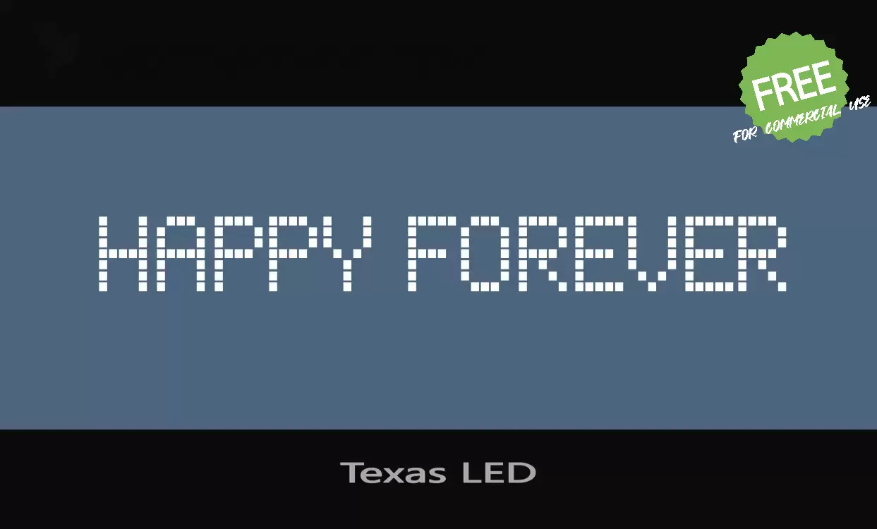 「Texas-LED」字体效果图