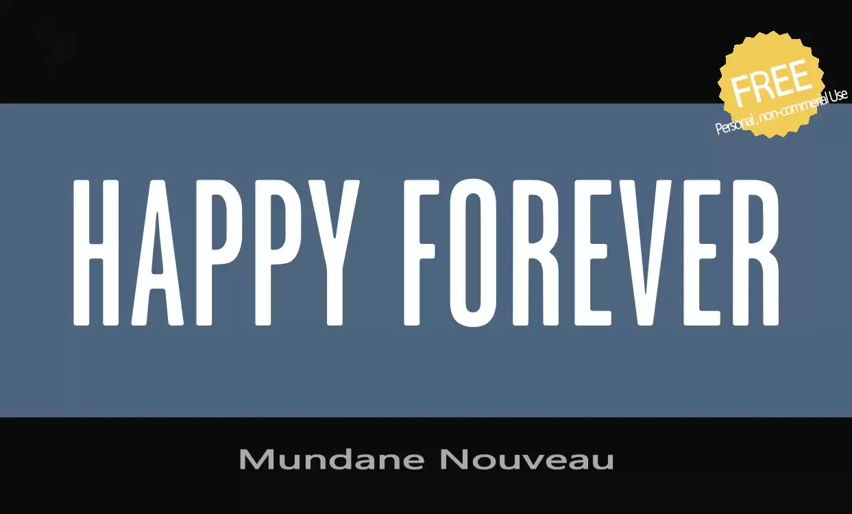 Font Sample of Mundane-Nouveau