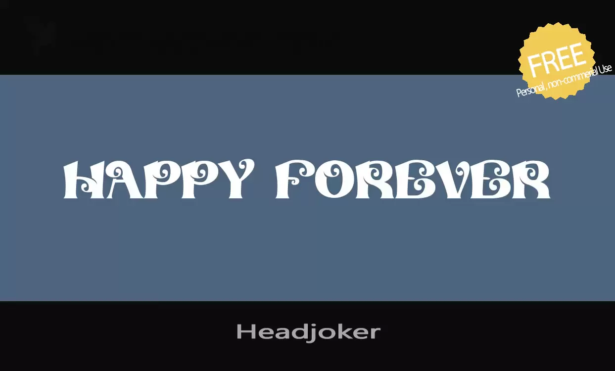 「Headjoker」字体效果图