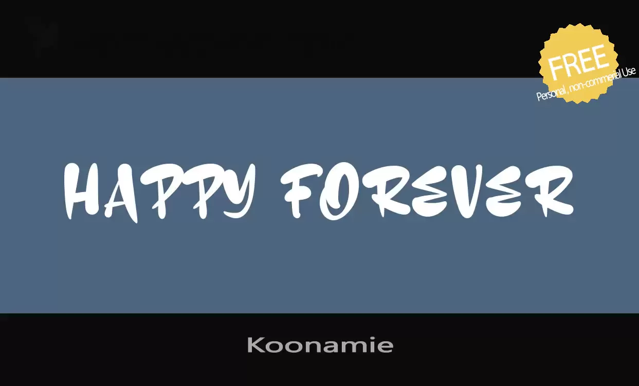 Font Sample of Koonamie