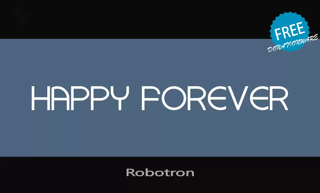 Font Sample of Robotron