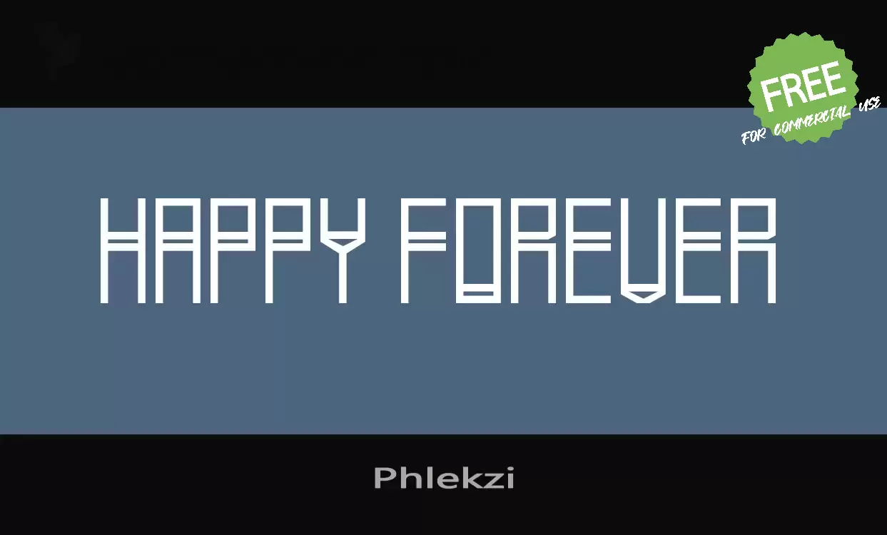 Font Sample of Phlekzi