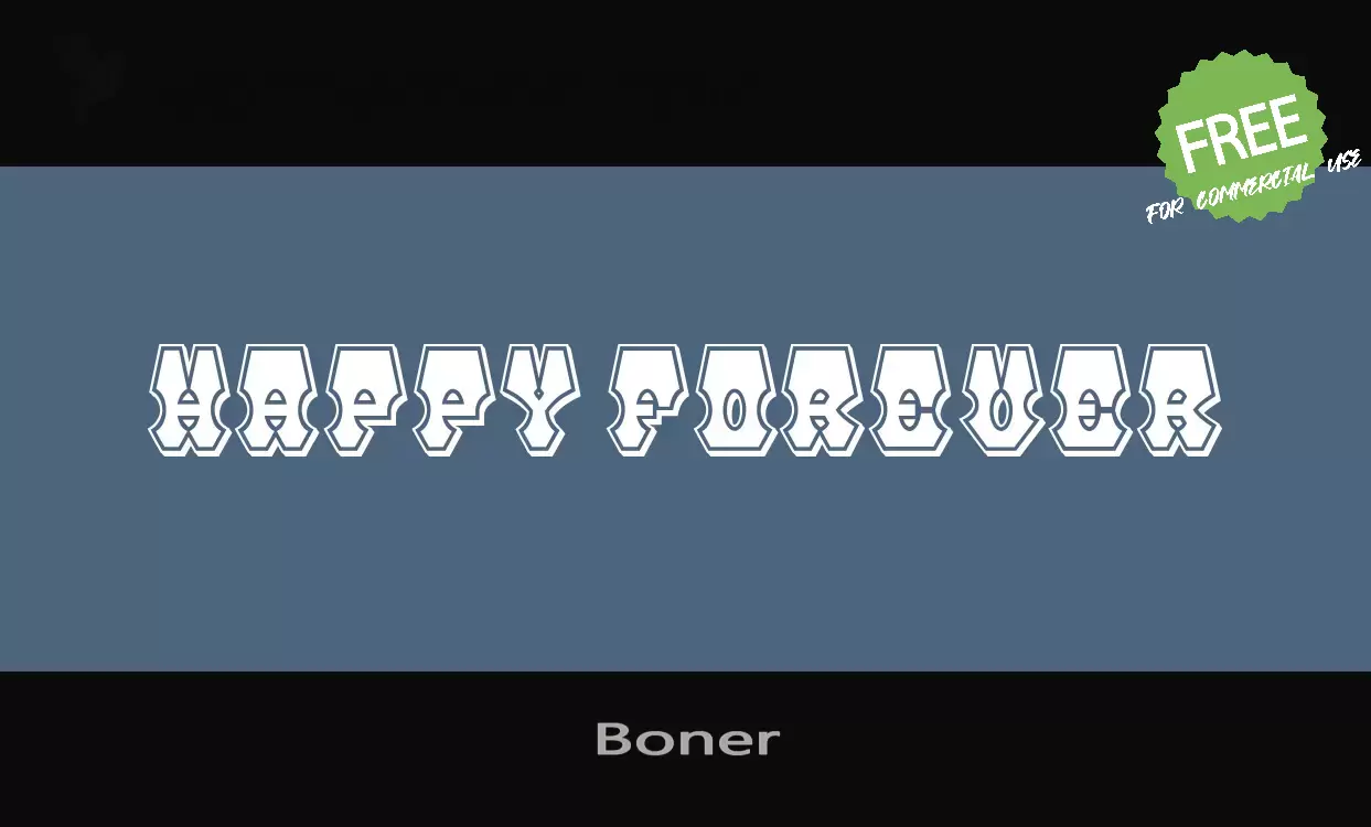 Font Sample of Boner