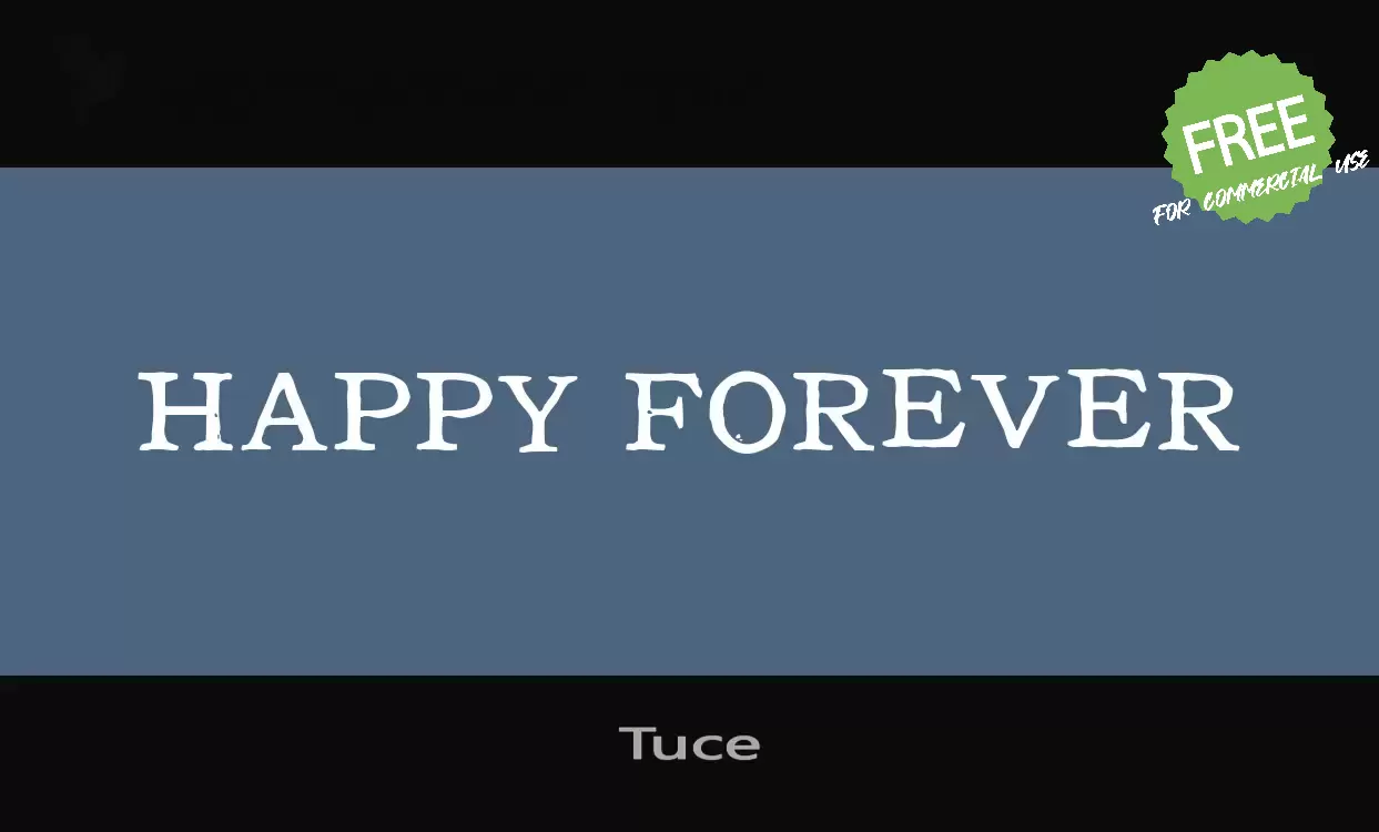 Font Sample of Tuce