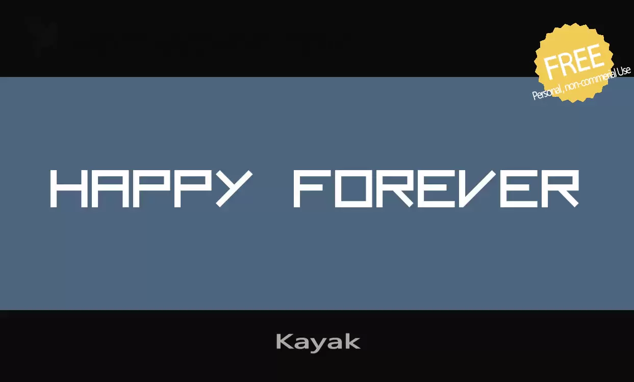 Font Sample of Kayak