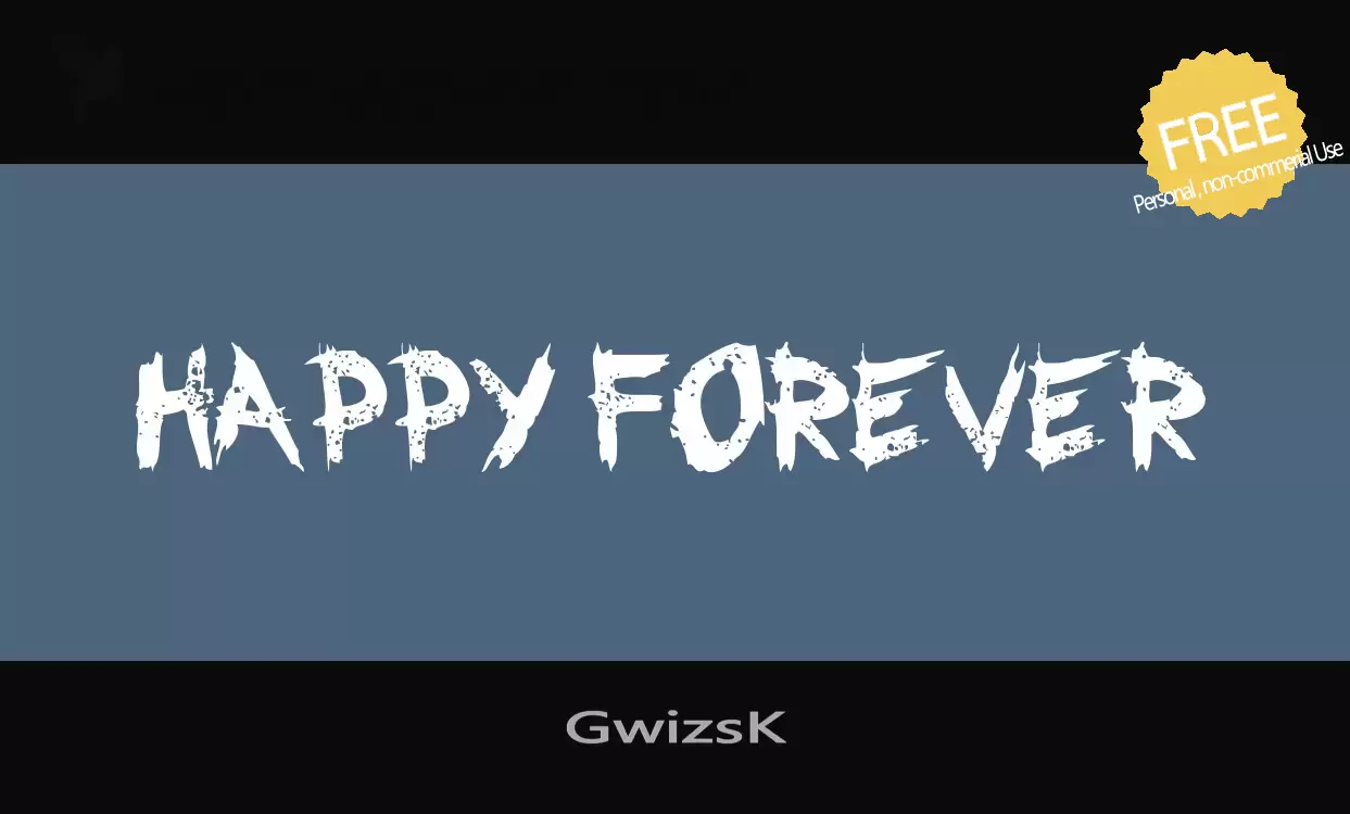 「GwizsK」字体效果图