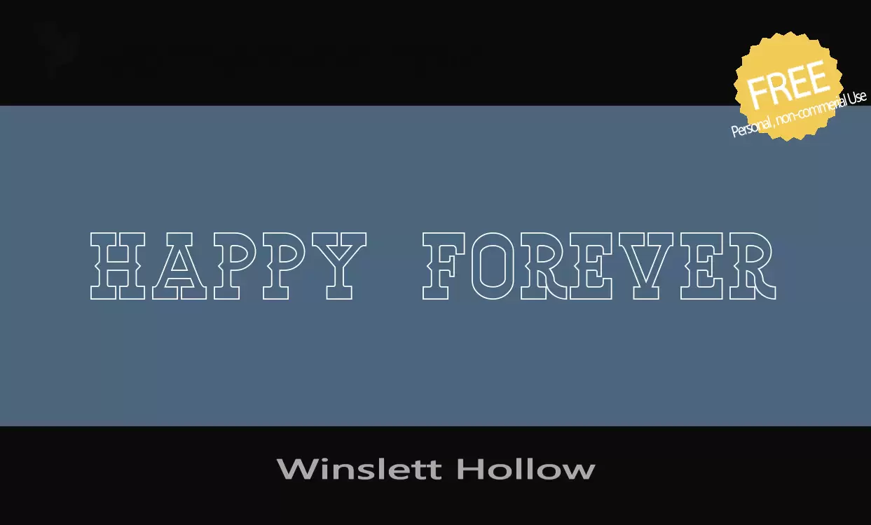 「Winslett-Hollow」字体效果图