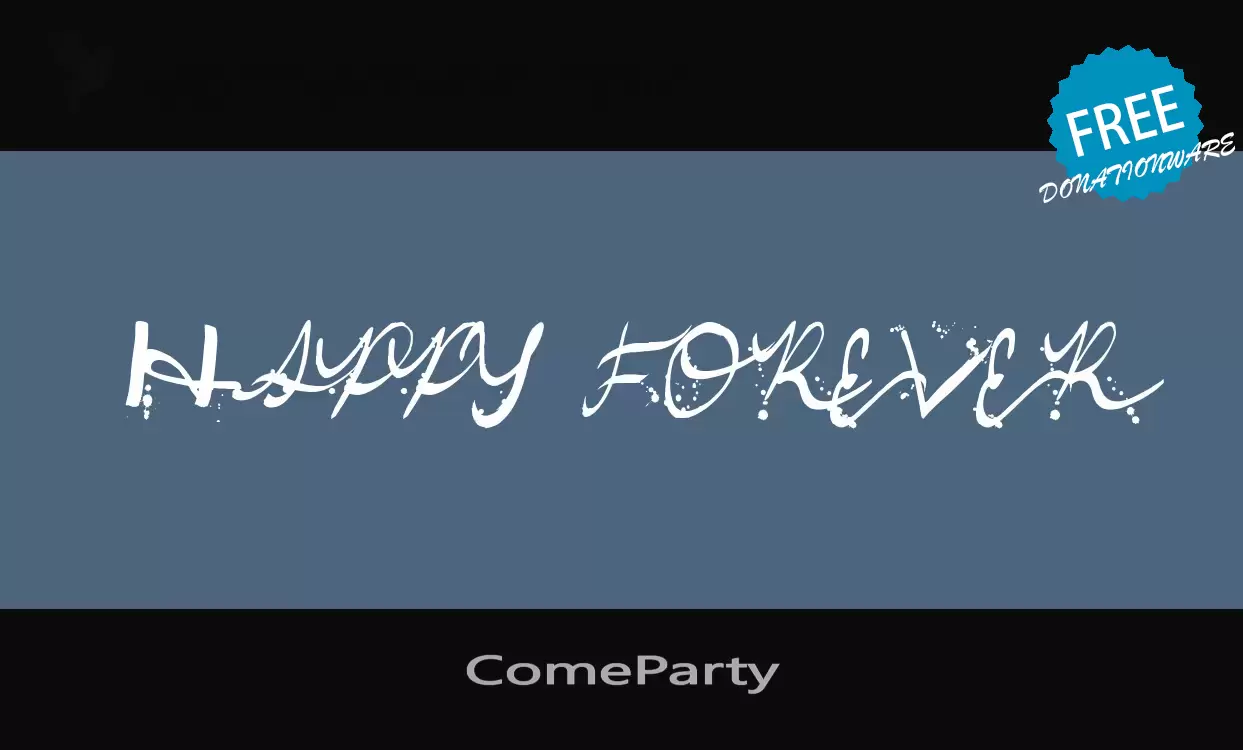「ComeParty」字体效果图
