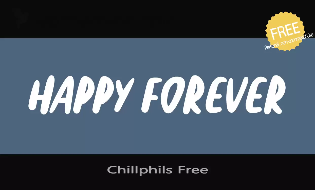 Font Sample of Chillphils-Free