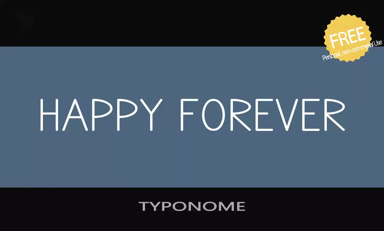 Font Sample of TYPONOME