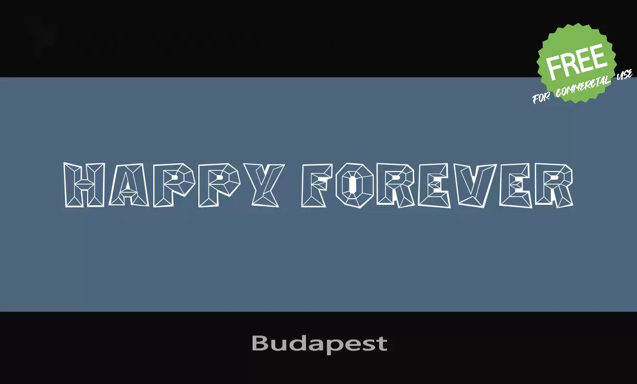 「Budapest」字体效果图