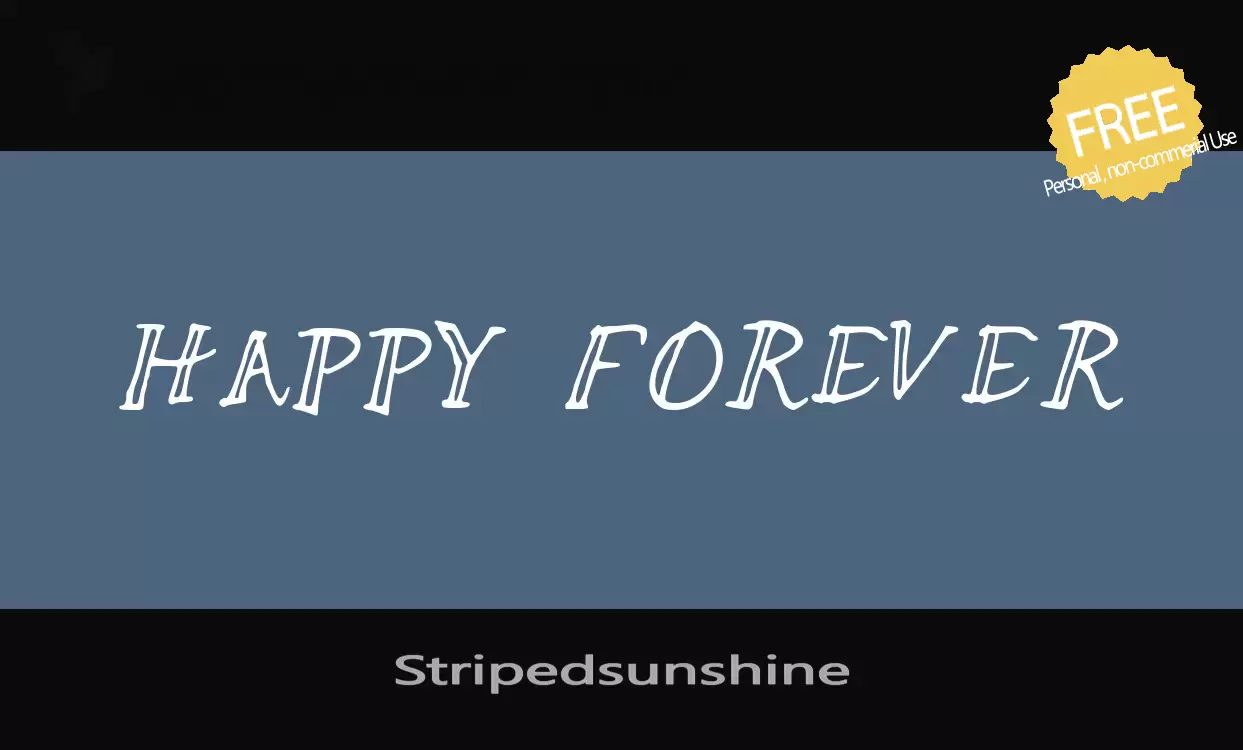 「Stripedsunshine」字体效果图