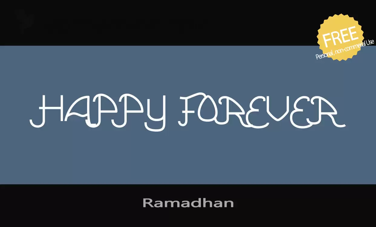 「Ramadhan」字体效果图