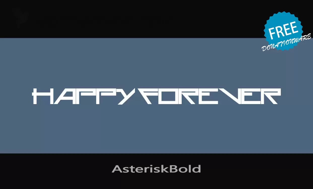 「AsteriskBold」字体效果图