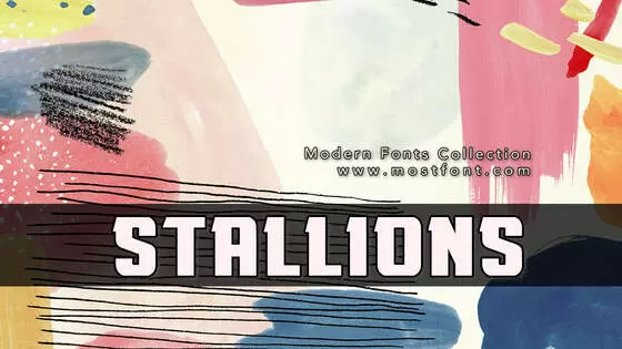 「Stallions」字体排版图片