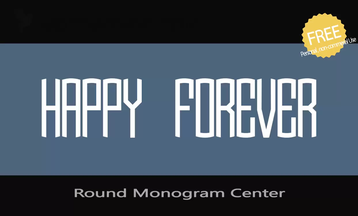 Font Sample of Round-Monogram-Center