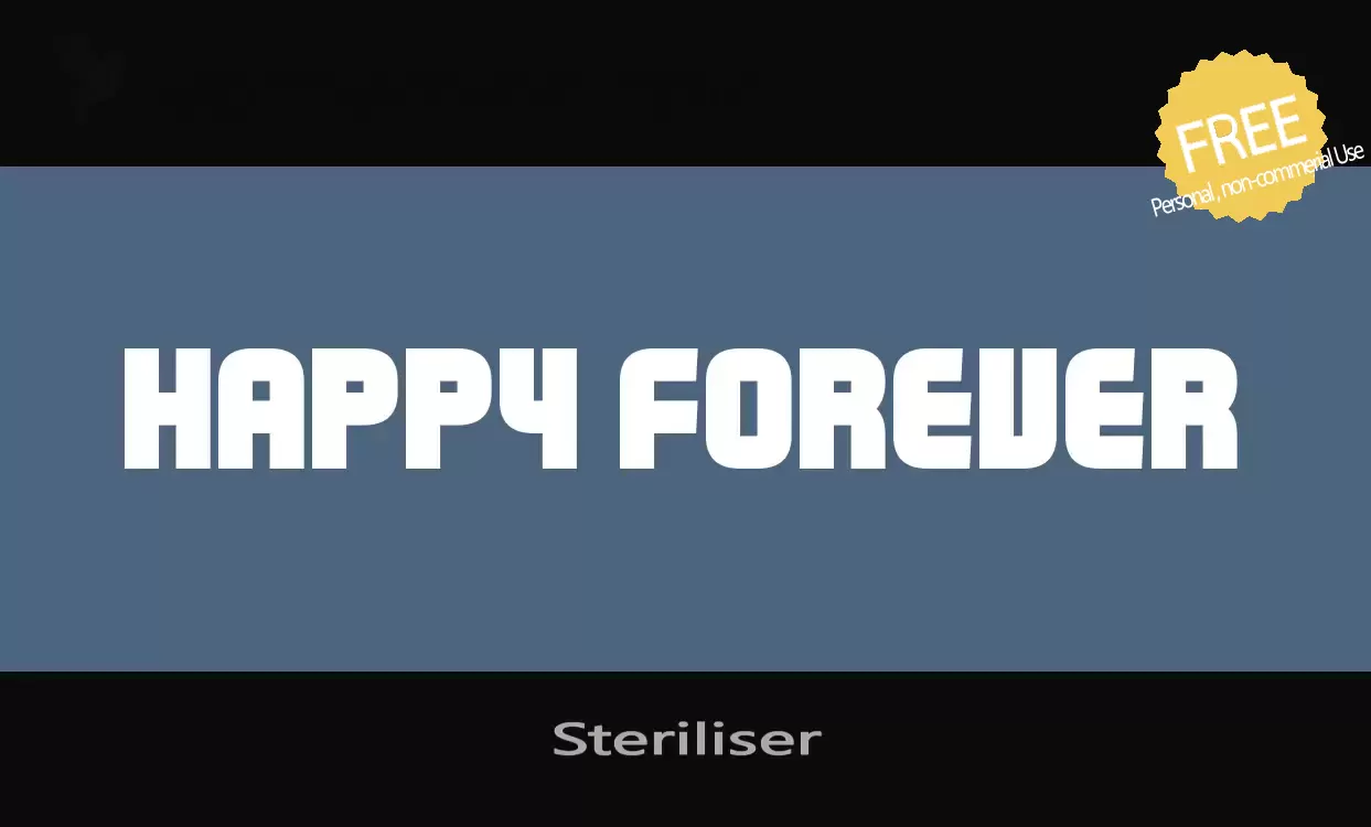 Font Sample of Steriliser