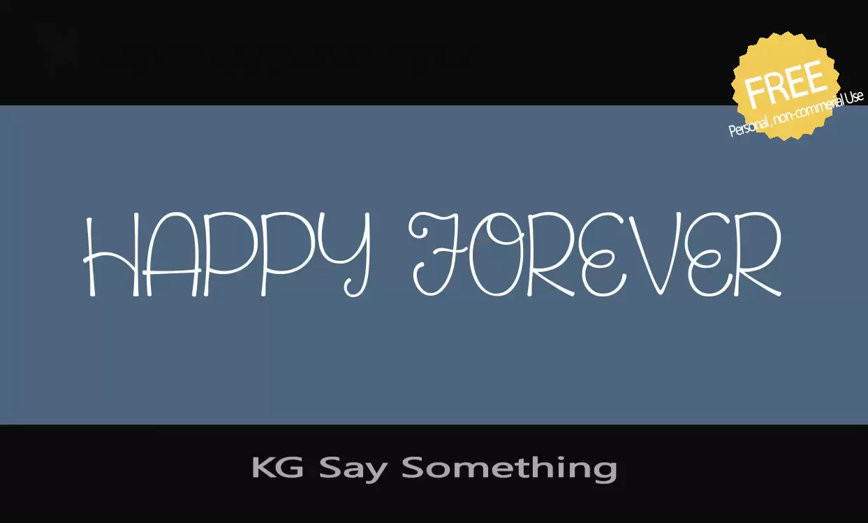 「KG-Say-Something」字体效果图