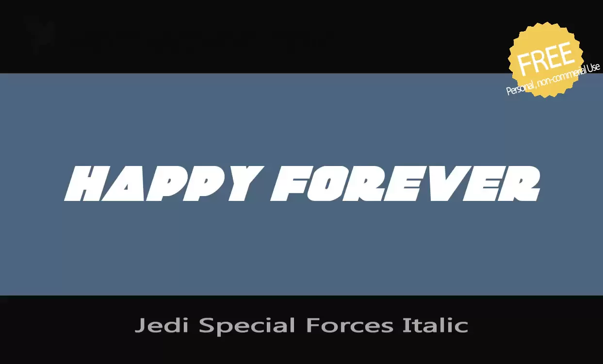 「Jedi-Special-Forces-Italic」字体效果图