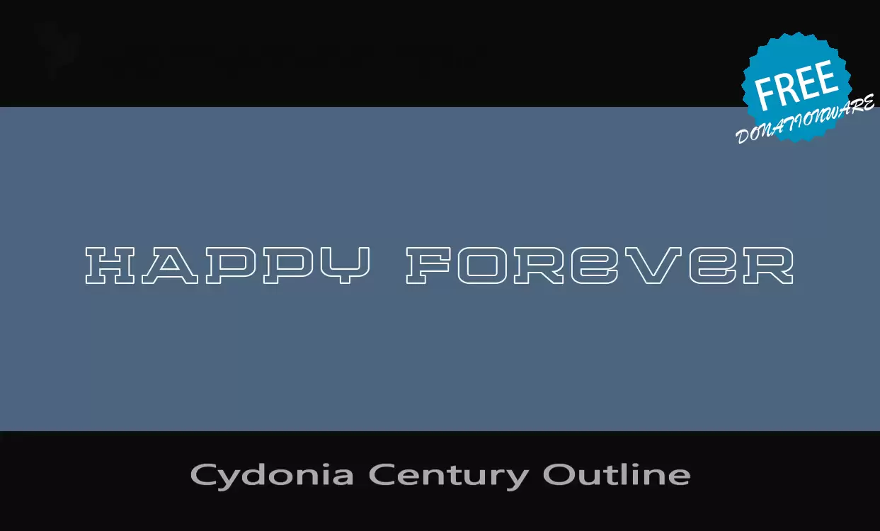 Font Sample of Cydonia-Century-Outline