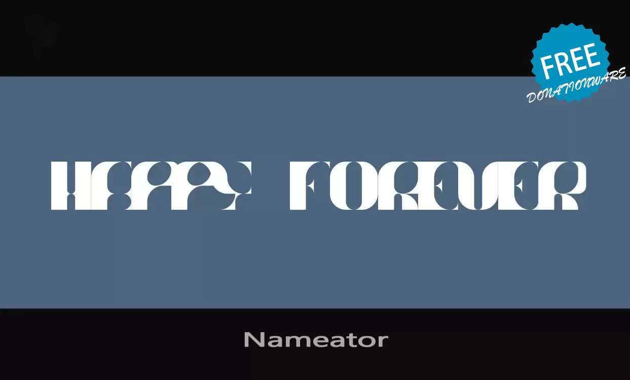 「Nameator」字体效果图