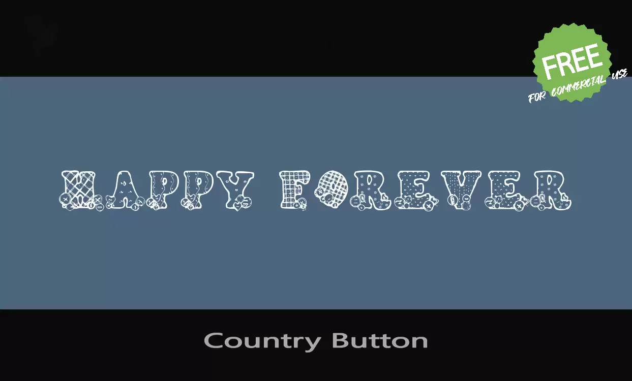 Font Sample of Country-Button