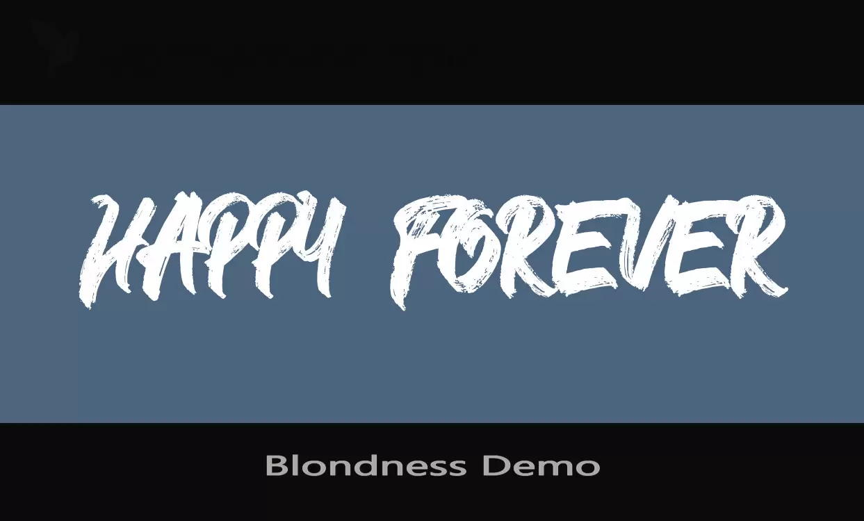 Font Sample of Blondness-Demo