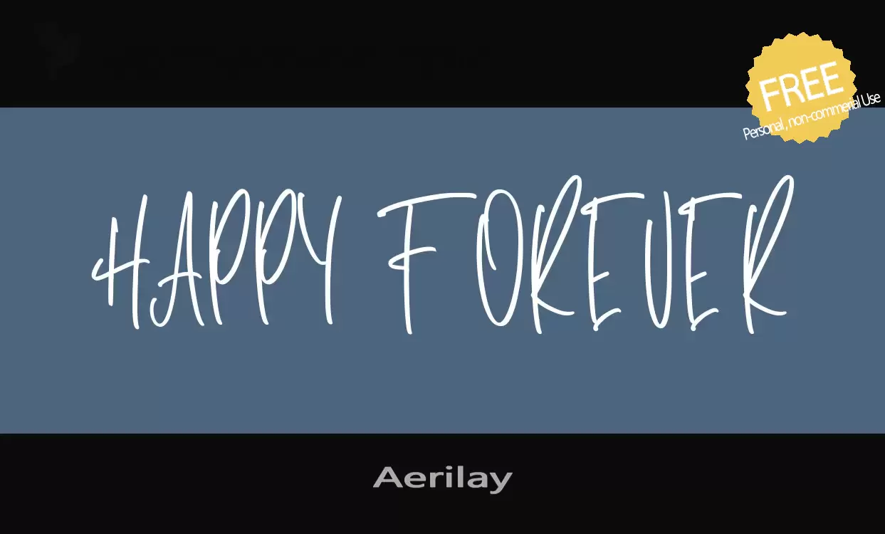 Font Sample of Aerilay