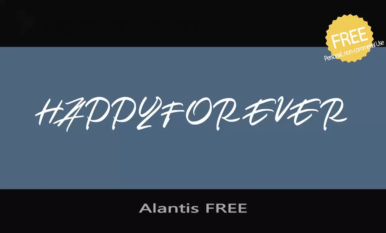 Font Sample of Alantis-FREE