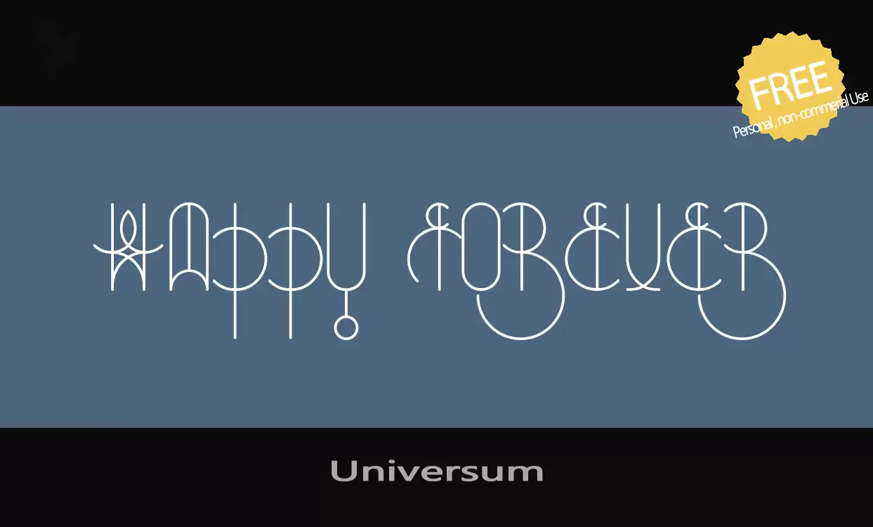 Font Sample of Universum