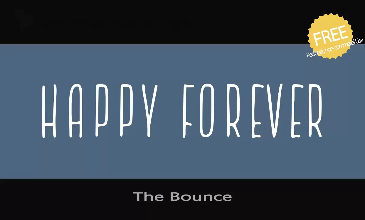 Font Sample of The-Bounce