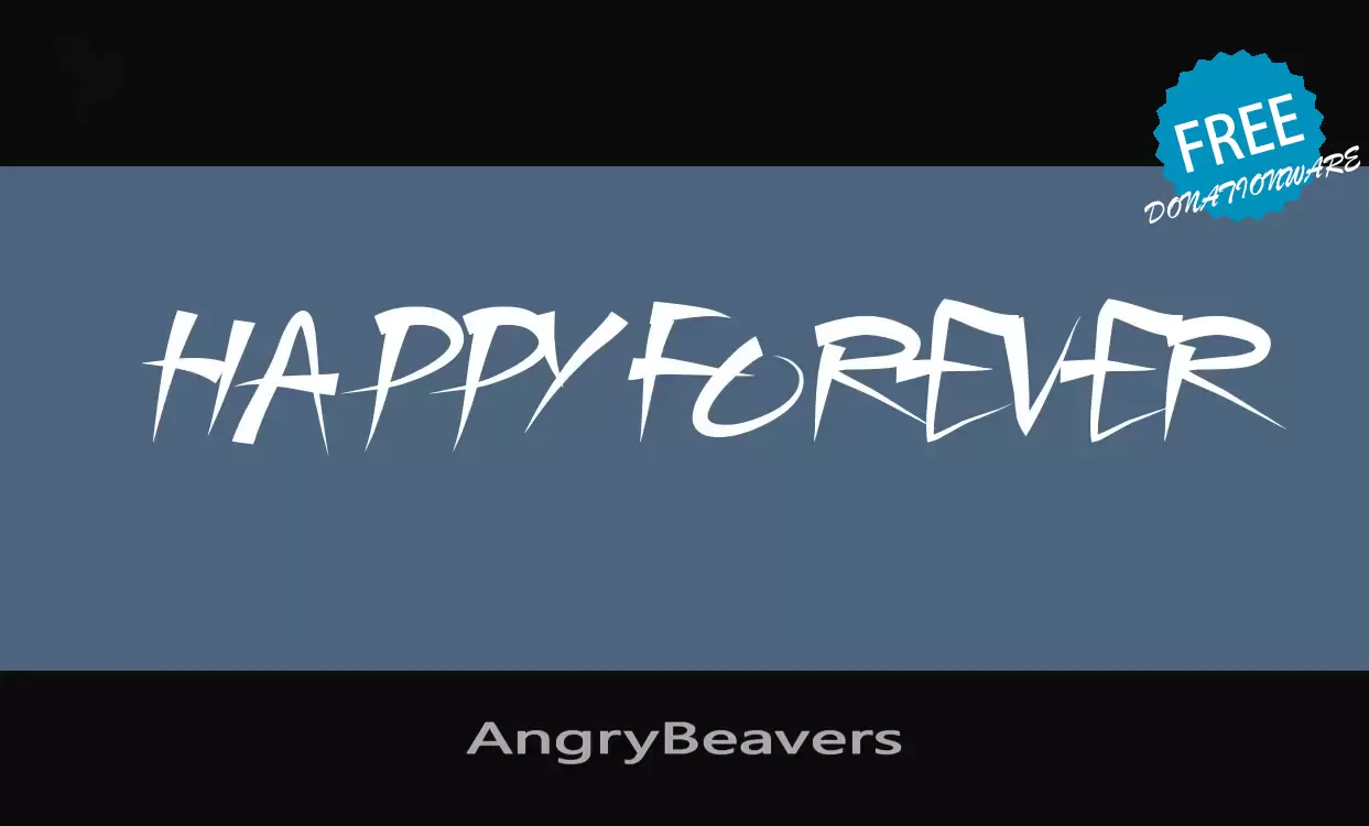 「AngryBeavers」字体效果图