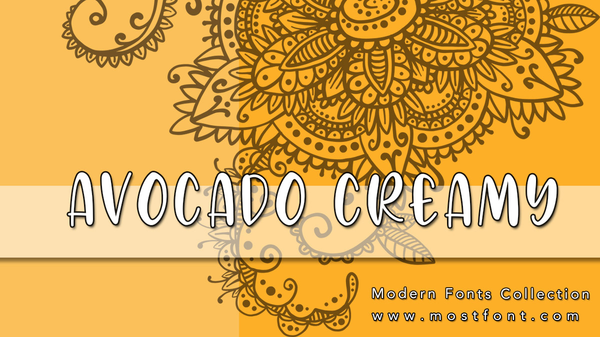 Avocado Creamy Font Typographic Design | mostfont.com