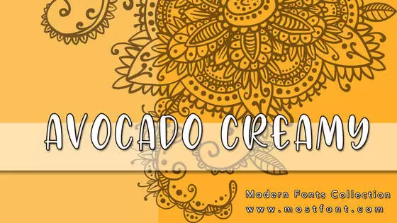 Typographic Design of Avocado-Creamy