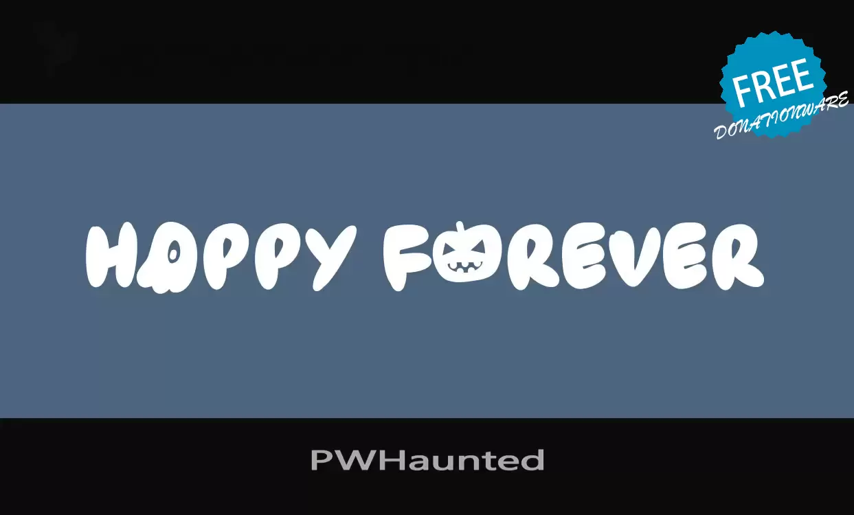 Font Sample of PWHaunted