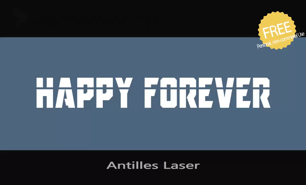 Font Sample of Antilles-Laser