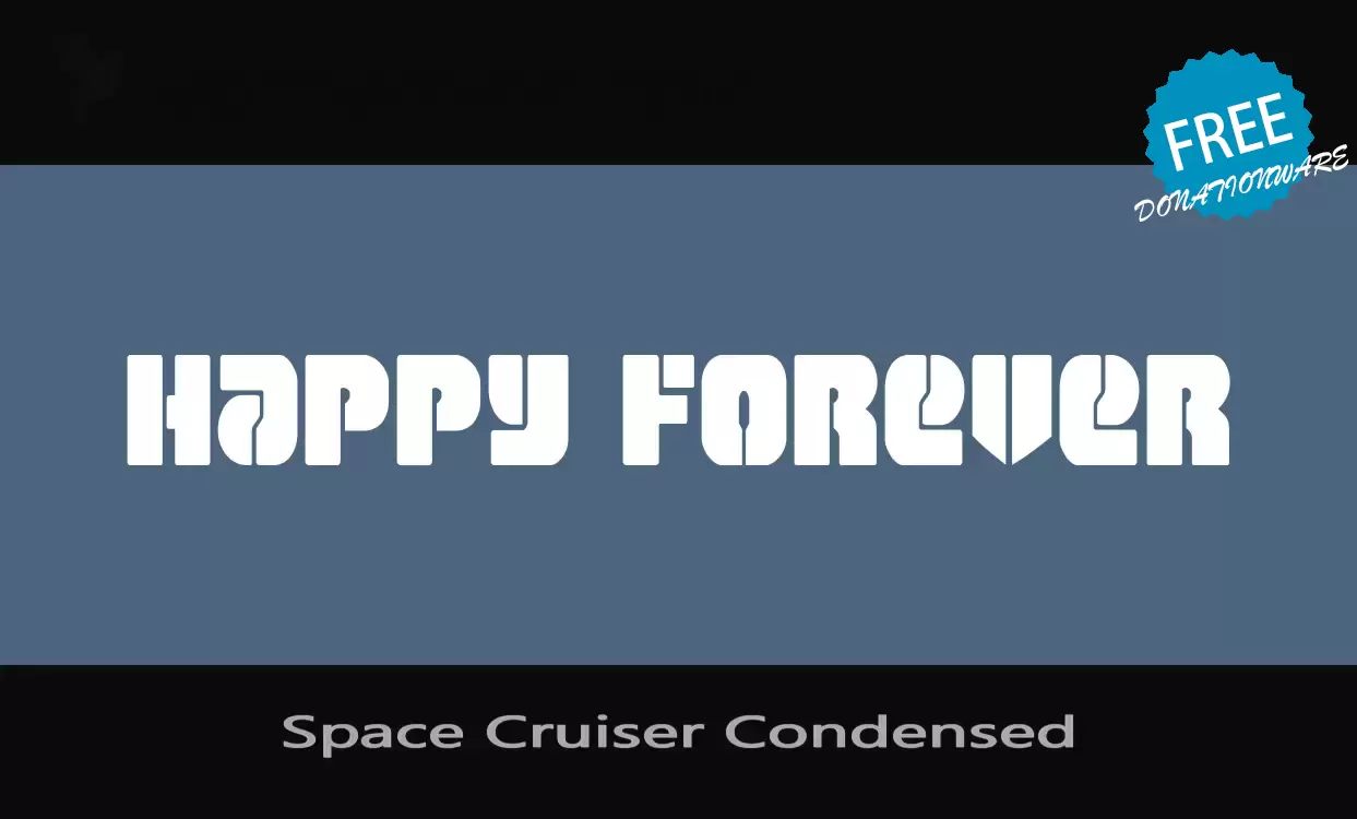 Font Sample of Space-Cruiser-Condensed