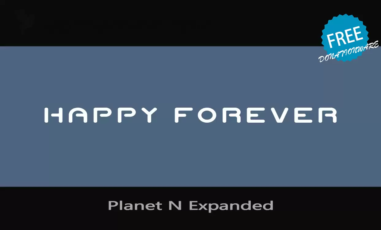 Font Sample of Planet-N-Expanded