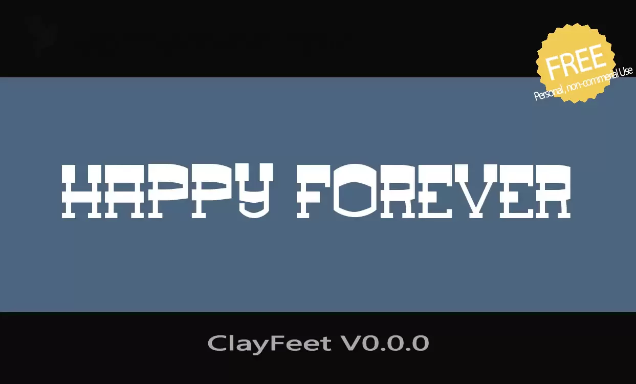 「ClayFeet-V0.0.0」字体效果图