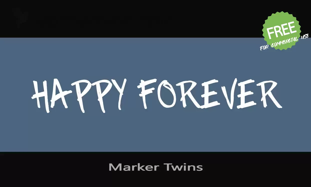 「Marker Twins」字体效果图