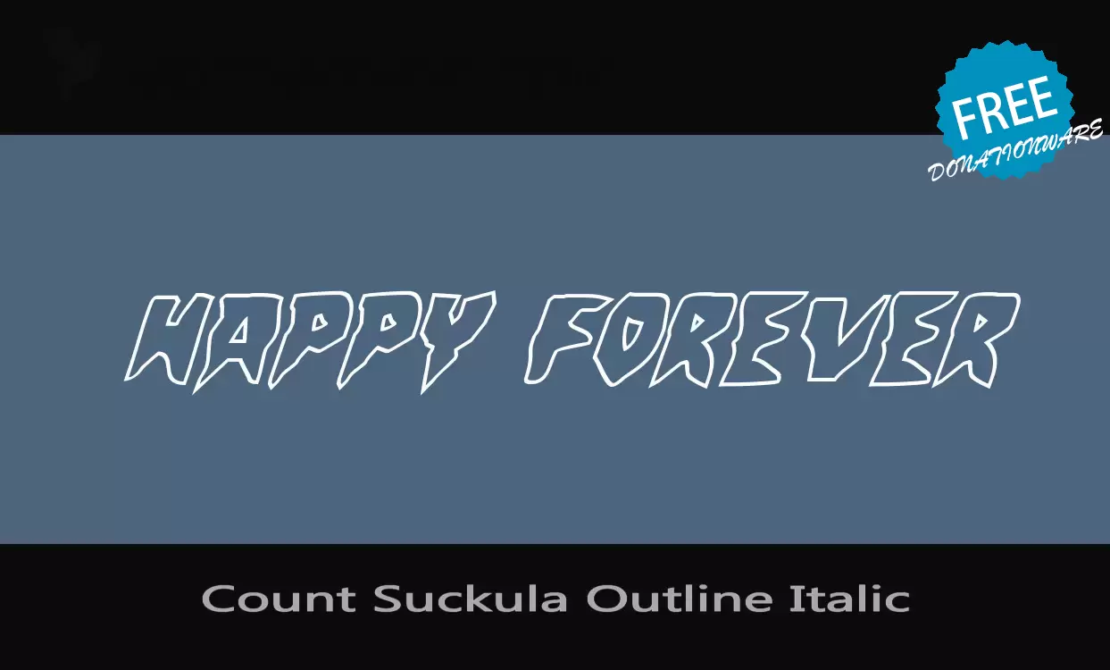 Sample of Count-Suckula-Outline-Italic