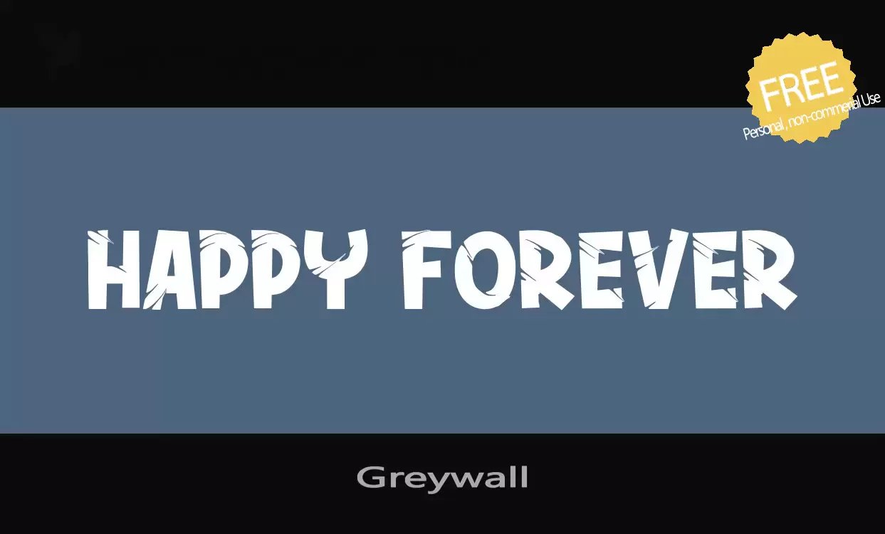 「Greywall」字体效果图