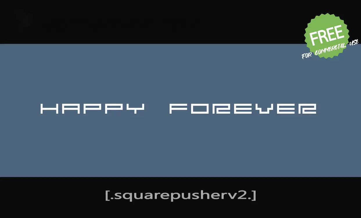 Font Sample of [.squarepusherv2.]