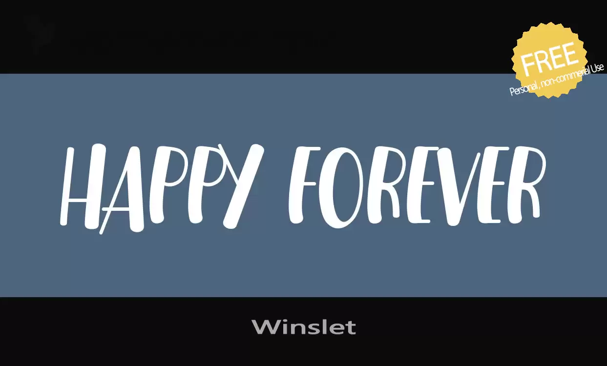 Font Sample of Winslet