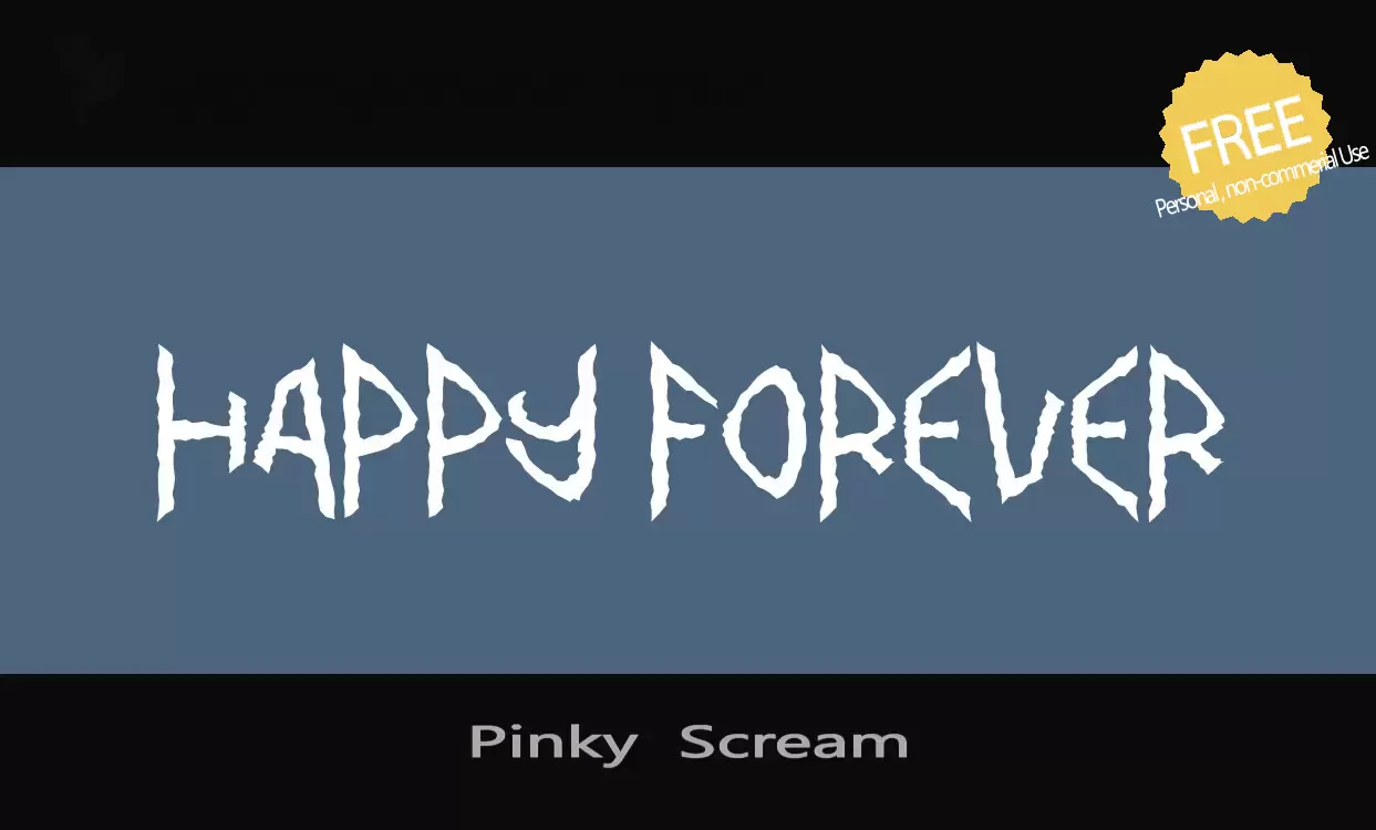 Font Sample of Pinky--Scream